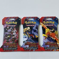Pokémon TCG Scarlet & Violet Destined Rivals Booster Pack Lot Of 3