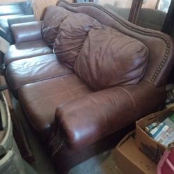 Brown Luxury Leather Couch