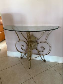 Bar table/glass top console