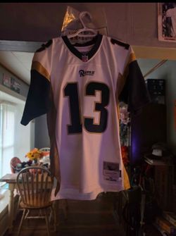 Rams NFL White Jersey Throwbacks Kurt Warner Number 13 Size Medium