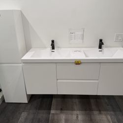 Bathroom cabinets and countertops and bathtubs