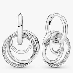 Family always encircled hoop earrings from Pandora