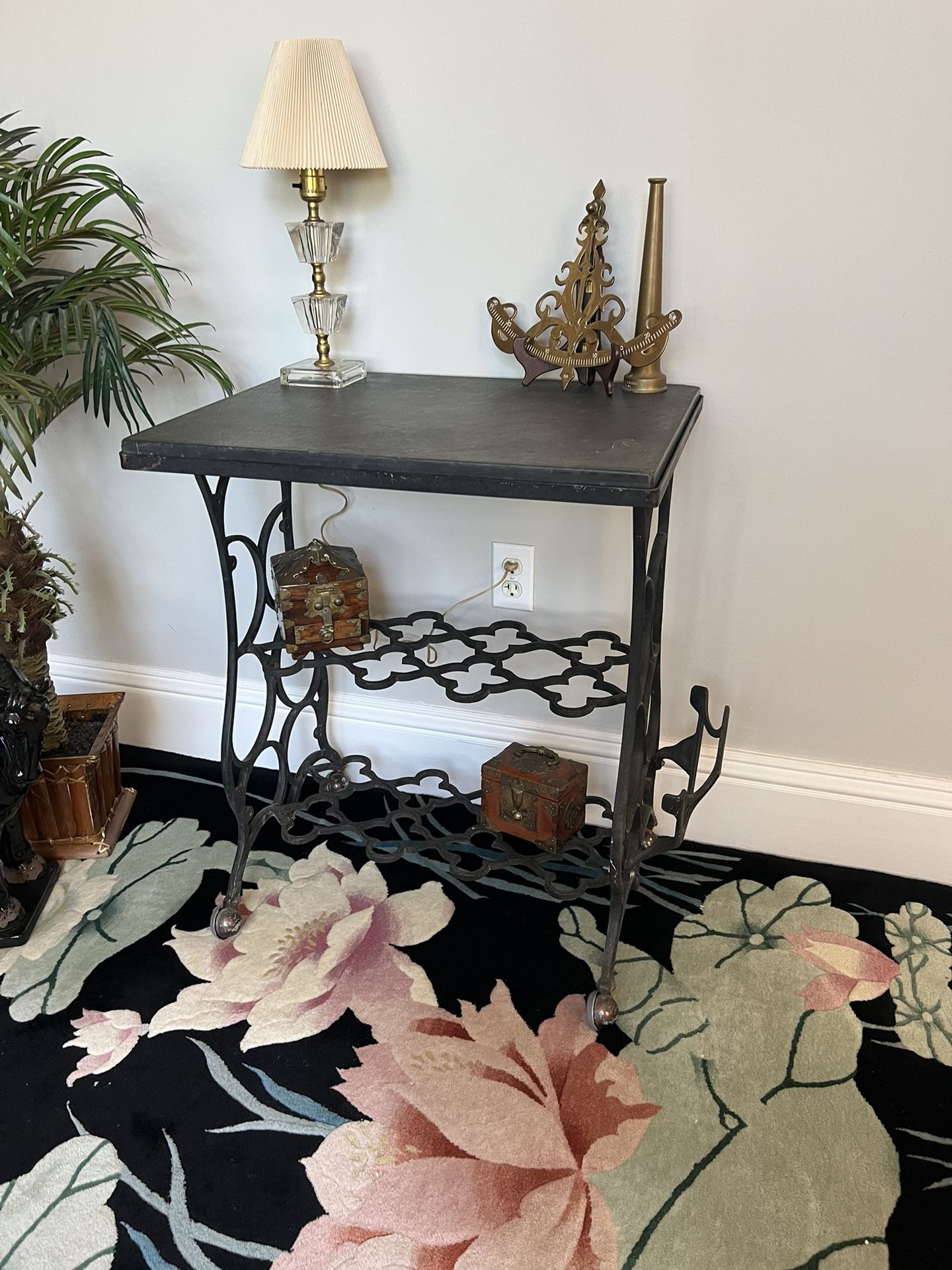 Antique Cast Iron Sewing Console Table (Delivery Service Available)