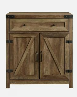 30" Farmhouse Reclaimed Barn Door Cabinet