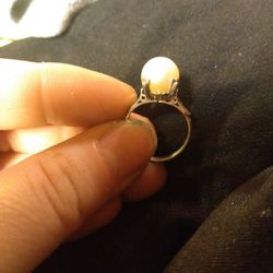 18k White Gold Pearl Ring