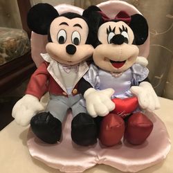 Mickey Mouse Wedding Plush Bride Groom