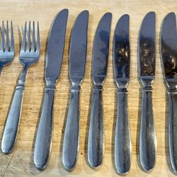 Large Stainless Steel Flatware Lot – Hampton, Pfaltzgraff, Farberware