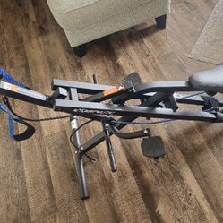 Exerpeutic TUG-N-Tight Squat Leverage Rowing Machine with MyCloudFitness App
