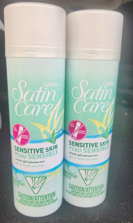 (2) Gillette Satin Care Shave Gel, 7 oz each