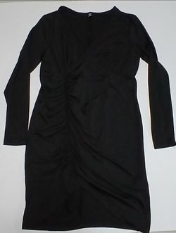 Shein  Curve Long Sleeve Ruched Body  Dress Size 0XL USED