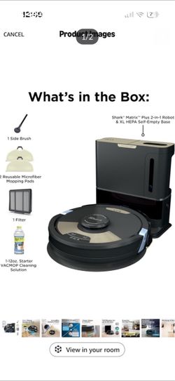 Shark 2 in 1 vacuum and mop