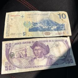 Billetes Del Salvador Antiguos 