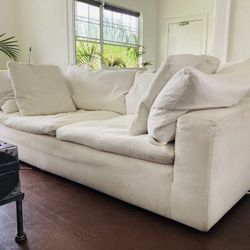 Plush White Sofa