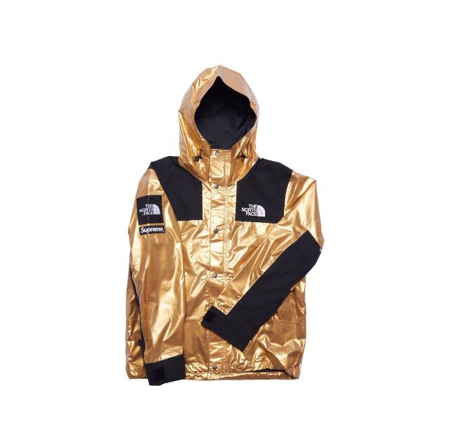 DS Supreme The North Face Gold Metallic Mountain Parka Large SS18