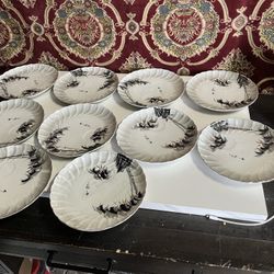 10 Vintage Japanese Porcelain Plates 