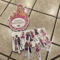  Barbie Bday Cake Topper 