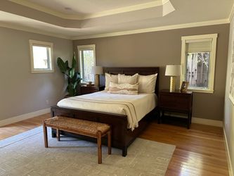 Solid Cherry Wood Queen Bed Set