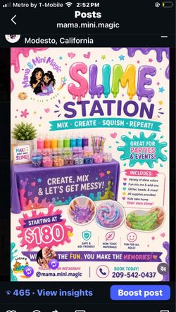 Slime, squishies, face paint