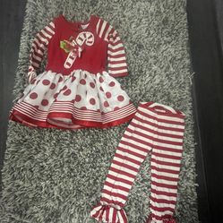 Christmas -Candy cane toddler outfit