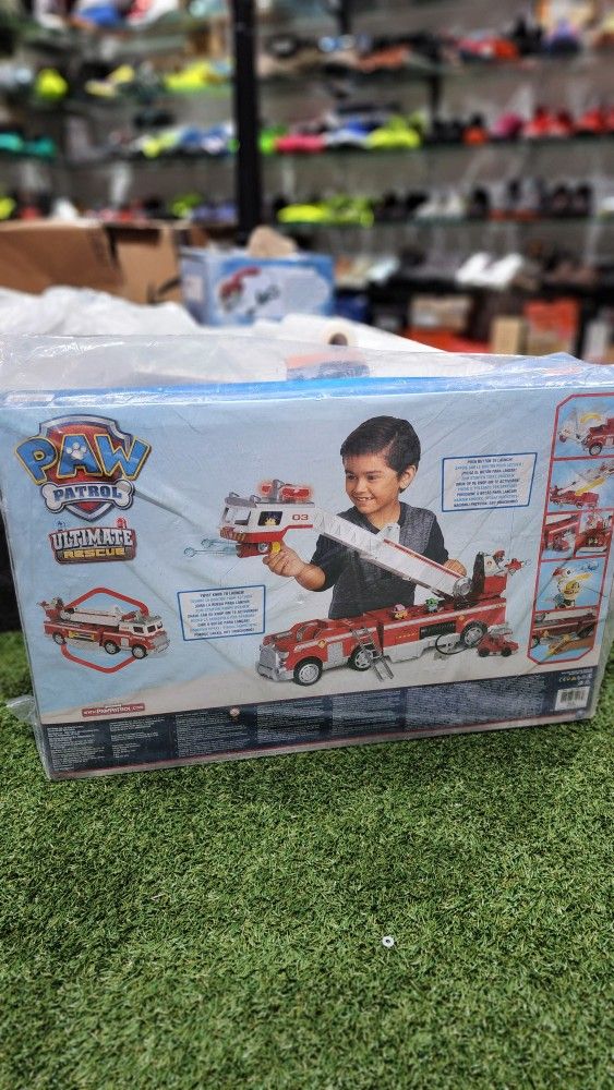 PAW Patrol Camión de bomberos Ultimate Rescue con extensible de 2 pies Escalera alta, para personas de 3 años y más.