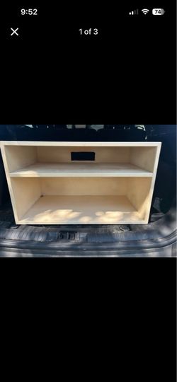 Wooden Shelf with back opening