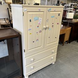 Cream Armoire Cabinet Dresser (in Store) 
