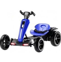 12V Electric Go Kart for Kids 3-6 (Blue)