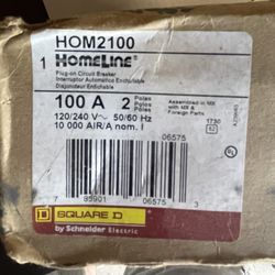Square D by Schneider Electric HOM2100CP Homeline 100-Amp Two-Pole Circuit Breaker (Pack of 1)