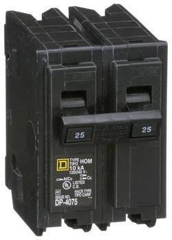 Square D Hom225 25 Amp 2-Pole Circuit Breaker Homeline
