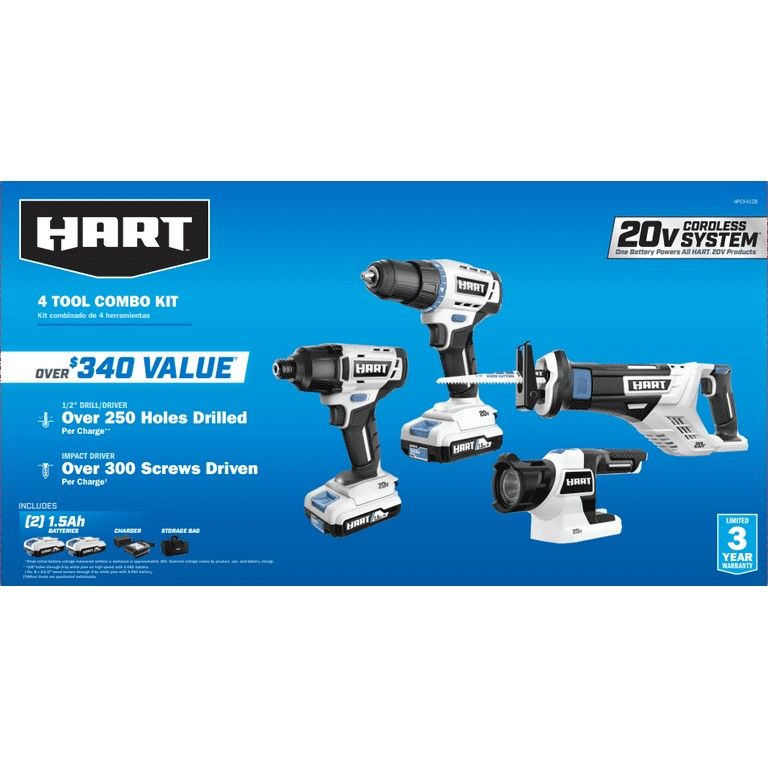 Hart 4 Tool Combo Kit BRAND NEW