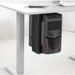 Brand New HumanCentric Adjustable Under Desk PC Mount and CPU Holder Wall Mount, PC Mount Under Desk Computer Mount That Fits Most PC or Computer Case