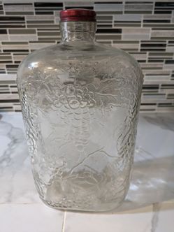 Vintage Glass Wine Jar