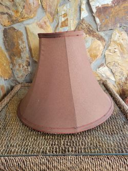 Burgundy Fabric Bell Lamp Shade
