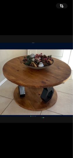 Round Wood Coffee Table