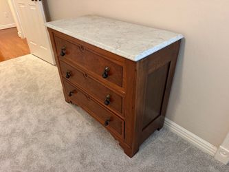Antique dresser with marble top