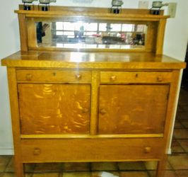Vintage/ antique buffet with mirror
