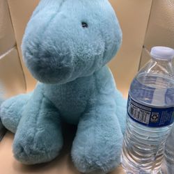 Blue Soft Fluffy Dinosaur Dino Plush Teddy Bear With Spikes