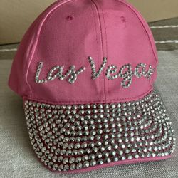 Pink Rhinestone Las Vegas Cap Hat