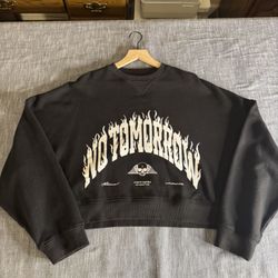Civil Regime “NO TOMORROW” Cropped Sweatshirt