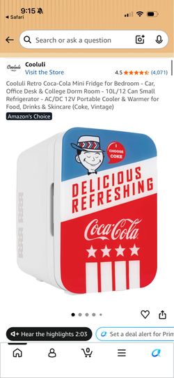 Mini Fridge Coca Cola