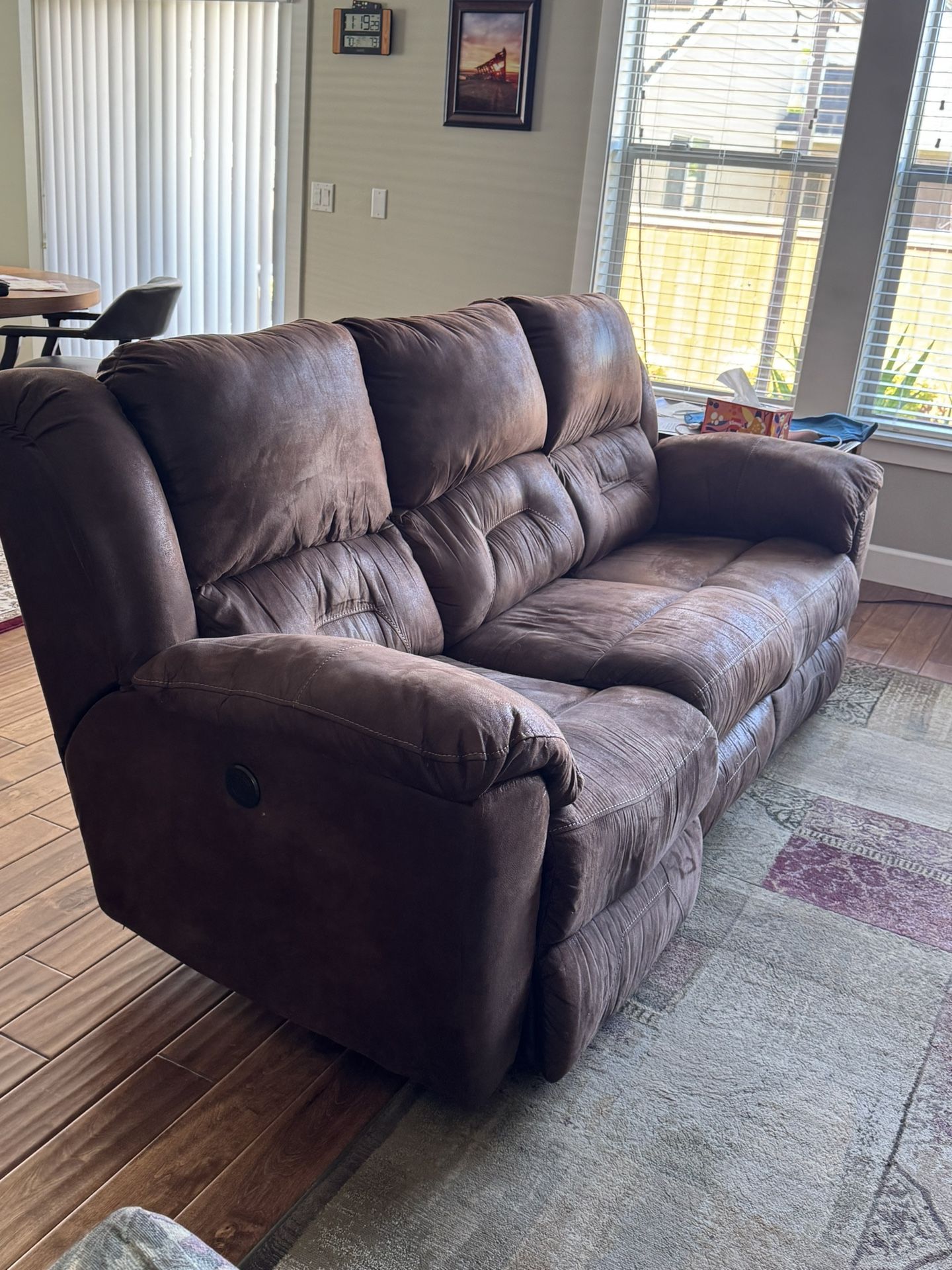 Recliner Brown Sofa