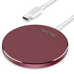 Magnetic Wireless Charger,Compatible with Apple Mag Safe Charger for iPhone , Red