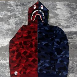 Bape Shark Full Zip “Red/Navy” 2022