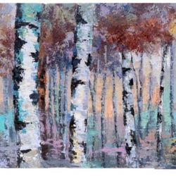 Birch Tree Painting, 24 x 48'' (New In Box)