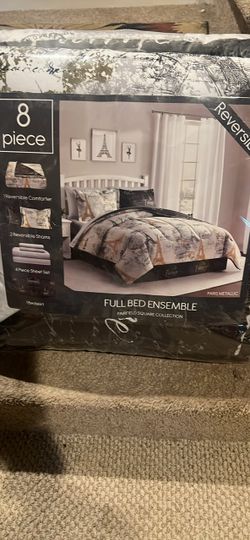 Fairfield Square Paris Metallic 8-Piece Full Bed Ensemble
