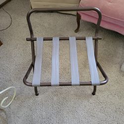 VINTAGE FOLDABLE METAL LUGGAGE RACK