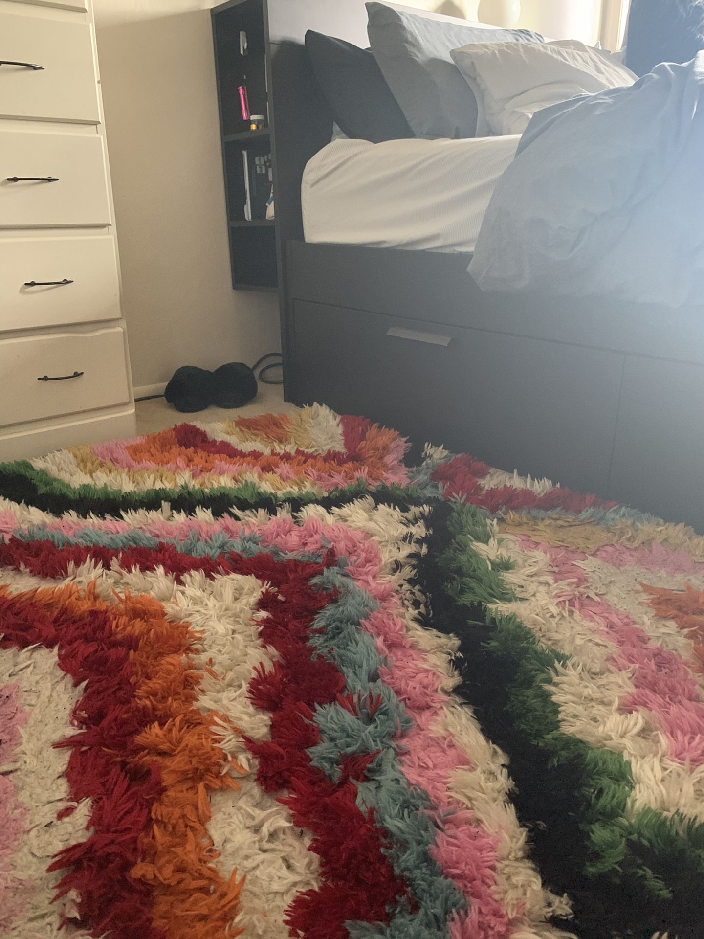 4’w x 6’l colorful shag rug
