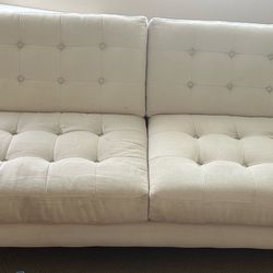 Sofa - White, Comfortable, Cloth Sofa. 