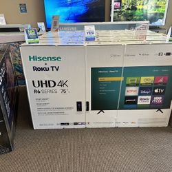 75”Hisense Roku Smart Tv