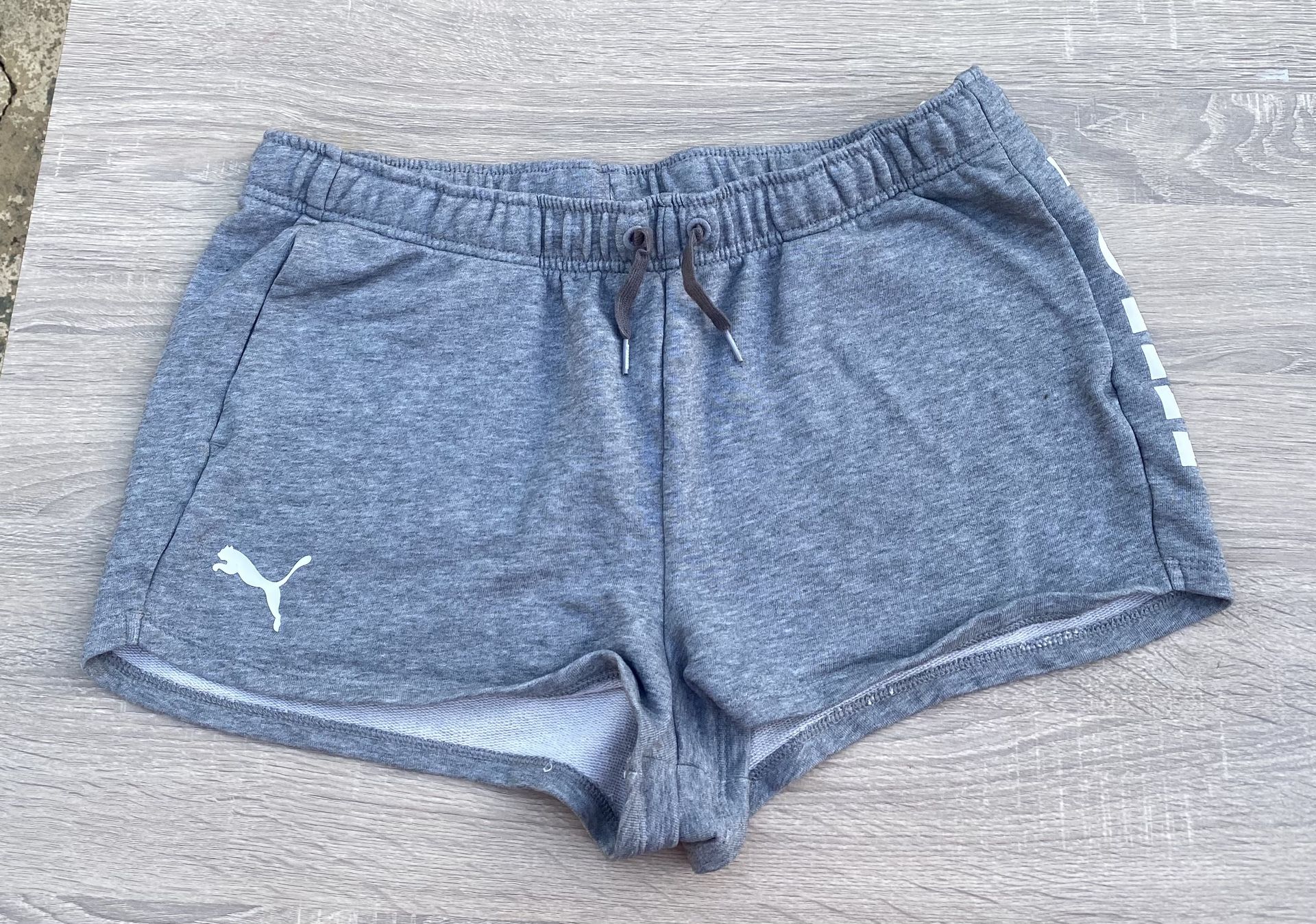 Puma Gray White Womens Shorts Large 